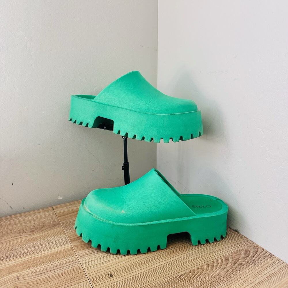 Orris Green Platform Mule Clogs Women’s Size 10